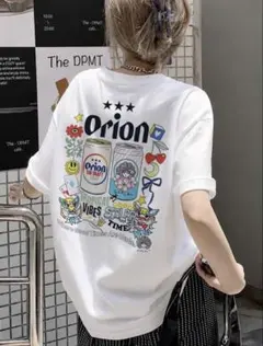 再販‼️orion オリオンビール 半袖Tシャツ バックプリント Lサイズ 白