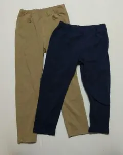 無印良品キッズ スリムフィットパンツ 2色セット