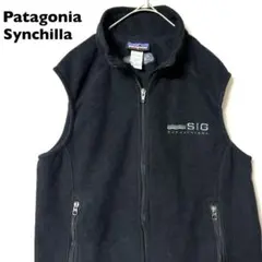 Patagonia シンチラ フリース ベスト L 黒 企業 コラボ 希少