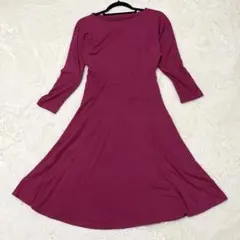 Otto チュニック ワンピ M ボルドーピンク フレア レディース