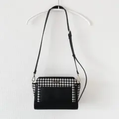 美品 アンドシュエット &chouette ショルダーバッグ ブラック チェック