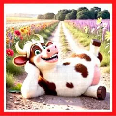 クロスステッチキット 11CT 刺繍キット 刺繍道具 人気 牛キャラクター 牛