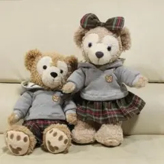 ダッフィー　シェリーメイ　ペア　コスチューム　パーカーセット　グレー茶