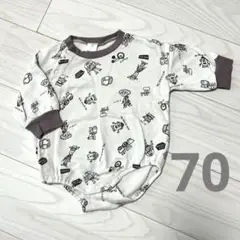 トイストーリー ロンパース 70 ベージュ
