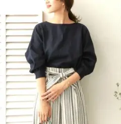 URBAN RESEARCH DOORS リネンバックツイストブラウス ドルマン