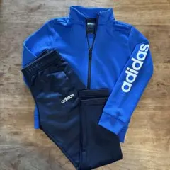 adidas キッズ ジャージ ブルー＆ネイビー 120