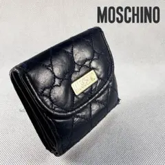 m*)様 Moschino本革二つ折り財布・ネイビー・訳アリのサムネイル