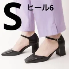 ランダ ソフト Vカットセパレートパンプス ブラック 黒 パンプス ストラップのサムネイル