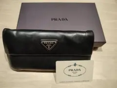 PRADA レザー 長財布 ブラック
