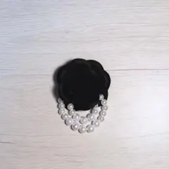コサージュ ブラック パール フラワー 結婚式 セレモニー 入学式 卒業式