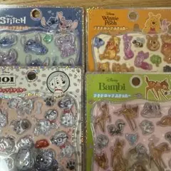 正規品 ディズニー プチドロップステッカー バンビ 101 プーさん スティッチ