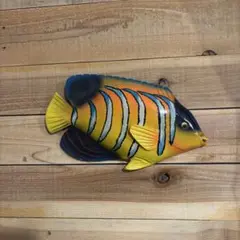 熱帯魚　木製　インテリア　壁掛け　海