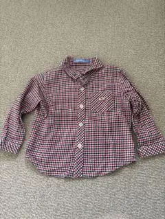 familiar チェック柄 長袖シャツ 90