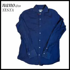nano&co TESTA ネイビー 長袖 シャツ コットン　メンズ　サイズ48