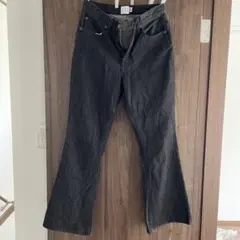 coen レディースデニムパンツ フレア Lサイズ　中古のサムネイル