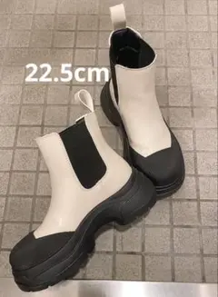 lace ladiesサイドゴア厚底ショートブーツ