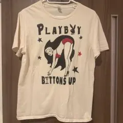 PLAYBOY プリント Tシャツ アイボリー M