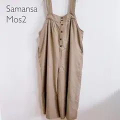 サマンサモスモス ボタンデザイン サロペットパンツ F ベージュ ポリエステル