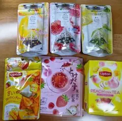 Lipton、伊藤園、meitoのティーバッグ6種セット
