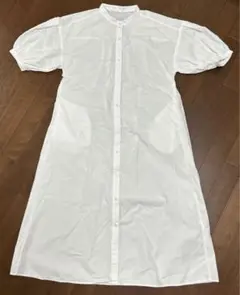 GU バンドカラーシャツワンピース 5分袖