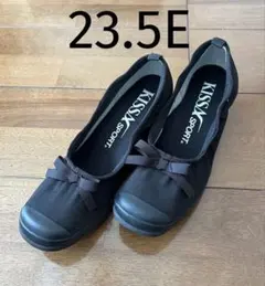 KISSA SPORT キサスポーツ リボン付ウエッジソール 黒 23.5Eのサムネイル