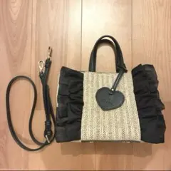 DIANA ダイアナ 黒 フリルかごバッグ フリル カゴバッグ 籠バッグ 靴・バッグのダイアナ通販サイト ｜ IZ2218: バッグ