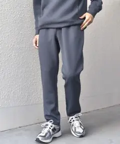 SHIPS any: ポンチ スリムテーパード イージーパンツ　ダークグレー