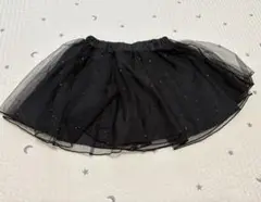 ペアマノン きらきら ラメチュールスカッツ ブラック 140