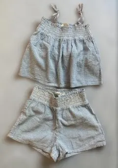 【H&M】キッズ 女の子 夏用セットアップ 100cm ストライプのサムネイル