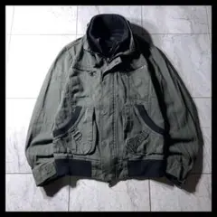 00s archive 短丈 ギミック Wジップ ミリタリージャケット Y2K