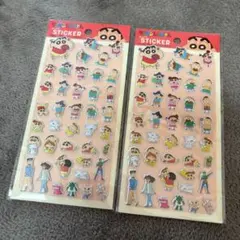 クレヨンしんちゃん シール　ぷっくりステッカー　マシュマロ　セリア☆