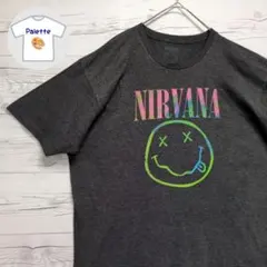 NIRVANA 니르바나 스마일 밴드 T 밴 T 자물쇠 다채로운 헌 옷