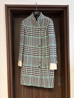 美品】LK BENNETT ハウンドトゥース ロングコート UK16 - メルカリ
