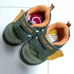 SUNNY SIDE スニーカー オリーブグリーン カーキ　13.5cm