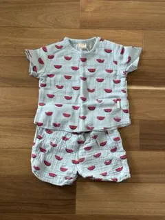 petit main フルーツ柄セットアップ スイカ 80