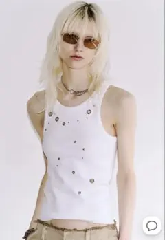 JOSEMOON EYELET TANK TOP ピンク 未使用 - メルカリ