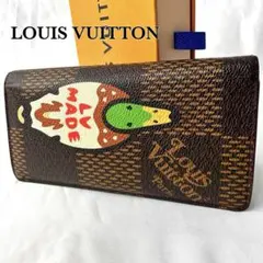 美品 ルイヴィトン NIGO コラボ　 ダミエ　長財布　ダック　ヒューマンメイド 美品 ルイヴィトン NIGO コラボ ダミエ 長財布 ダック