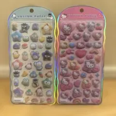 コットンパフィーシール　はぴだんぶい　ハローキティ　正規品　ボンボンドロップ