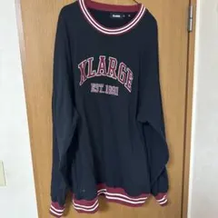 XLARGE トレーナー XLサイズ ブラック/ワインレッド