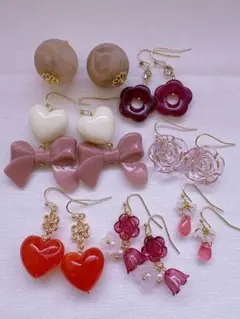 フックピアス7点セット 大ぶり