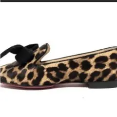 クリスチャンルブタン シューズ 36 1/2 レオパード　ハラコ　ヒョウ柄