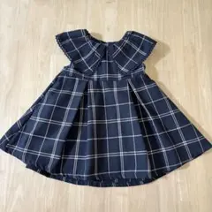petit main ネイビー チェック柄　ジャンパースカート　80cm