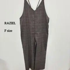 RAZIEL チェック柄 Vネック サロペット F ゆったり　　c056③