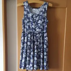 花柄ワンピース　ノースリーブ　チュニックのサムネイル