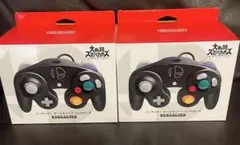 【新品】ニンテンドー ゲームキューブ コントローラ スマブラブラック　2個セット