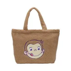【新品未使用】ボア素材 おさるのジョージトートバッグ