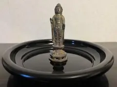 黒漆器盆 漆盆 山中塗 小盆 加賀 菓子皿 仏像 仏教美術 骨董 古美術のサムネイル