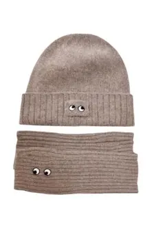 UNIQLO×ANYA HINDMARCHカシミヤセット帽子＋アームウォーマー