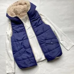 美品！ローリーズファーム　リバーシブル　モコモコ　キルティング　ダウンベスト　M