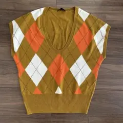 BUONA GIORNATA アーガイルニットベスト F